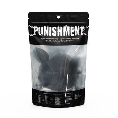 Анальная пробка с хвостом Punishment - Bunny Tail Silicone Anal Plug - Black SX2235 фото Купить   Punishment (Канада) 664 грн