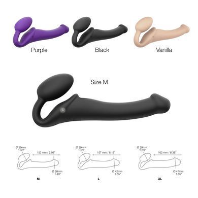 Безремінний страпон з вібрацією Strap-On-Me Vibrating Violet M, діаметр 3,8 см, пульт ДК, регульований SO3825 фото Купити Безремінний страпон з вібрацією Strap-On-Me Vibrating Violet M, діаметр 3,8 см, пульт ДК, регульований  Strap-On-Me (Франція) 5 488 грн