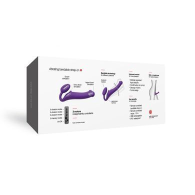 Безремінний страпон з вібрацією Strap-On-Me Vibrating Violet M, діаметр 3,8 см, пульт ДК, регульований SO3825 фото Купити Безремінний страпон з вібрацією Strap-On-Me Vibrating Violet M, діаметр 3,8 см, пульт ДК, регульований  Strap-On-Me (Франція) 5 488 грн