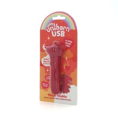 Вибратор-единорожка Unihorn USB Bullet - Blaze Diablo вибропуля, USB зарядка SX2859 фото Купить   Unihorn (Великобританія) 1 108 грн