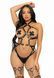 Портупея-тедді з екошкіри Leg Avenue Heart ring harness teddy M, Black, підвіска-сердечко, ланцюги SO8564 фото 4