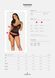 Напівпрозорий набір з прикрасами Obsessive Ivannes top & thong L/XL, чорний, топ та танга SO7284 фото 7