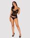 Напівпрозорий набір з прикрасами Obsessive Ivannes top & thong L/XL, чорний, топ та танга SO7284 фото 3