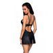 Бэби-долл из эко-кожи и кружева Passion LOONA CHEMISE L/XL, black SO5358 фото 2