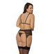 Корсет с пажами Passion AMBERLY CORSET 4XL/5XL, black, ассиметричный крой, кружева, стринги SO7051 фото 2