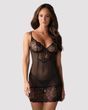 Сорочка Obsessive Alluria chemise & thong S/M