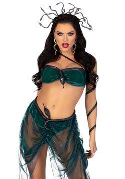 Еротичний костюм Медузи Горгони Leg Avenue Medusa Costume XS, топ, спідниця, нарукавники, прикраси SO9211 фото Купити Еротичний костюм Медузи Горгони Leg Avenue Medusa Costume XS, топ, спідниця, нарукавники, прикраси  Leg Avenue (США) 3 972 грн