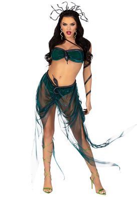 Еротичний костюм Медузи Горгони Leg Avenue Medusa Costume XS, топ, спідниця, нарукавники, прикраси SO9211 фото Купити Еротичний костюм Медузи Горгони Leg Avenue Medusa Costume XS, топ, спідниця, нарукавники, прикраси  Leg Avenue (США) 3 972 грн