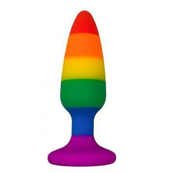 Силиконовая анальная пробка Wooomy Hiperloo Silicone Rainbow Plug L, диаметр 3,9 см, длина 13,1 см SO7434 фото Купить   Wooomy (Іспанія) 2 134 грн