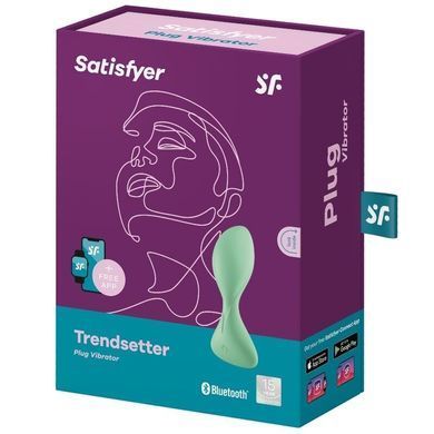 Анальная смарт-пробка с вибрацией Satisfyer Trendsetter Green SO6731 фото Купить   Satisfyer (Німеччина) 2 217 грн