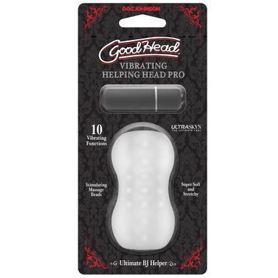 Мастурбатор с вибропулей Doc Johnson GoodHead &ndash; Vibrating Helping Head Pro &ndash; Frost SO6068 фото Купить   Doc Johnson (США) 968 грн