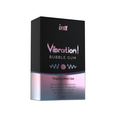 Жидкий вибратор Intt Vibration Bubble Gum (15 мл), густой гель, очень вкусный, действует до 30 минут SO3348 фото Купить   Intt  747 грн