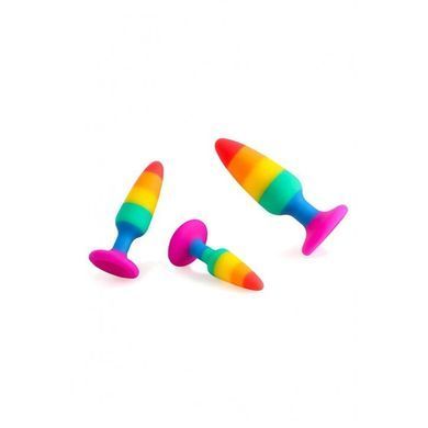 Силіконова анальна пробка Wooomy Hiperloo Silicone Rainbow Plug L, діаметр 3,9 см, довжина 13,1 см SO7434 фото Купити Силіконова анальна пробка Wooomy Hiperloo Silicone Rainbow Plug L, діаметр 3,9 см, довжина 13,1 см  Wooomy (Іспанія) 2 134 грн