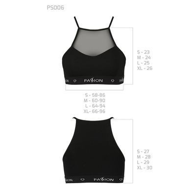 Спортивний топ з прозорою вставкою Passion PS006 TOP L, black SO4239 фото Купити Спортивний топ з прозорою вставкою Passion PS006 TOP L, black  Passion (Польща) 849 грн