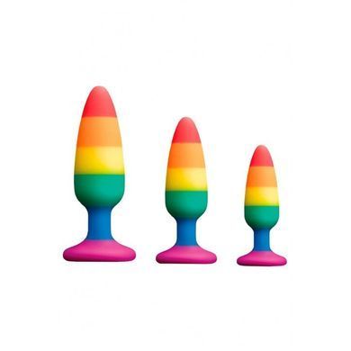 Силіконова анальна пробка Wooomy Hiperloo Silicone Rainbow Plug L, діаметр 3,9 см, довжина 13,1 см SO7434 фото Купити Силіконова анальна пробка Wooomy Hiperloo Silicone Rainbow Plug L, діаметр 3,9 см, довжина 13,1 см  Wooomy (Іспанія) 2 134 грн