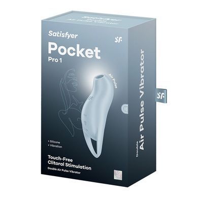 Вакуумний кліторальний стимулятор з вібрацією Satisfyer Pocket Pro 1 Blue SX0574 фото Купити Вакуумний кліторальний стимулятор з вібрацією Satisfyer Pocket Pro 1 Blue  Satisfyer (Німеччина) 1 588 грн
