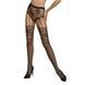 Эротические колготки-бодистокинг Passion ECO S004 black, закрытые трусики, декор, подвязки SO7093 фото 1