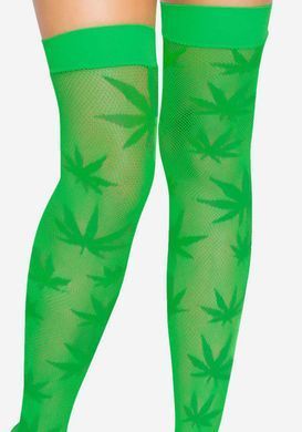 Панчохи з малюнком Leg Avenue 420 Net thigh highs Green Leg Avenue  &mdash; фото