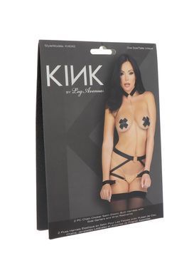 Комплект ремней для бондажа Leg Avenue Harness & wrist restraints One size Black, чокер SO8566 фото Купить   Leg Avenue (США) 1 468 грн