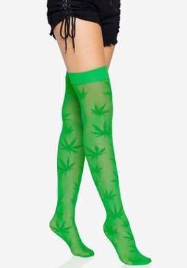 Панчохи з малюнком Leg Avenue 420 Net thigh highs Green Leg Avenue  &mdash; фото