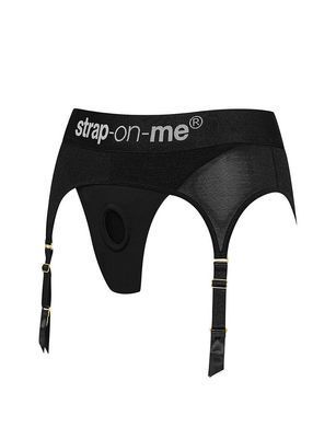 Трусы для страпона с подвязками для чулок Strap-On-Me REBEL HARNESS - XL SO4509 фото Купить   Strap-On-Me (Франція) 2 115 грн
