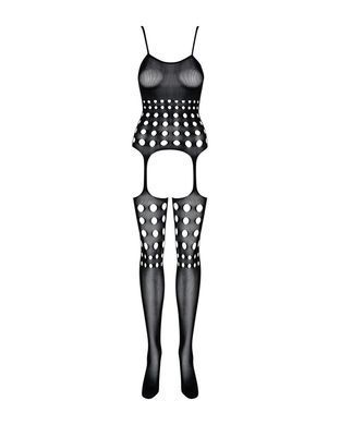 (SALE) Бодистокинг Obsessive Bodystocking G310 S/M/L, топ, чулки, подвязках, круглые вырезы SO7236 фото Купить   Obsessive (Польща) 1 625 грн