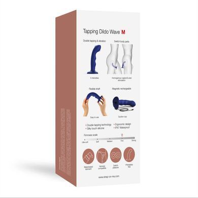 Насадка для страпона з подвійною точковою пульсацією Strap-On-Me TAPPING DILDO WAVE &ndash; NIGHT BLUE, М SO9621 фото Купити Насадка для страпона з подвійною точковою пульсацією Strap-On-Me TAPPING DILDO WAVE &ndash; NIGHT BLUE, М  Strap-On-Me (Франція) 3 787 грн