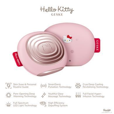 Ультразвукова маска тепло та холод GESKE Sonic Warm&Cool Mask 8в1 by Hello Kitty purple HB0247 фото Купити Ультразвукова маска тепло та холод GESKE Sonic Warm&Cool Mask 8в1 by Hello Kitty purple  GESKE 2 989 грн
