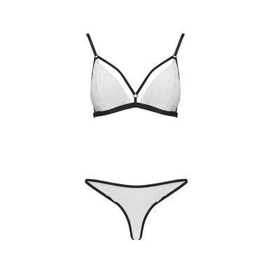 Комплект белья Passion ORIHIME SET L/XL, white, стрепы, лиф и трусики EL16407 фото Купить   Passion (Польща) 1 690 грн