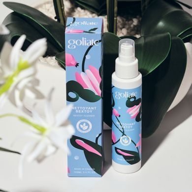 Антибактеріальний спрей для іграшок Goliate Nettoyant Sextoy 100 мл, безпечний для тіла SX3018 фото Купити Антибактеріальний спрей для іграшок Goliate Nettoyant Sextoy 100 мл, безпечний для тіла  Goliate (Франція) 803 грн