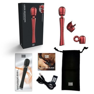 Вібромасажер MAN.WAND EDGY Velvet Red SX4043 фото Купити Вібромасажер MAN.WAND EDGY Velvet Red  Manwan  7 599 грн