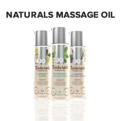 Масажна олія JO Naturals Massage Oil Peppermint & Eucalyptus з ефірними оліями (120 мл) SO6166 фото Купити Масажна олія JO Naturals Massage Oil Peppermint & Eucalyptus з ефірними оліями (120 мл)  JO (США) 553 грн