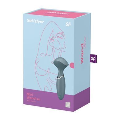 Вібромасажер Satisfyer Mini Wand-er Grey SO7793 фото Купити Вібромасажер Satisfyer Mini Wand-er Grey  Satisfyer (Німеччина) 1 588 грн