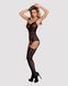 (SALE) Бодистокинг Obsessive Bodystocking G310 S/M/L, топ, чулки, подвязках, круглые вырезы SO7236 фото 3