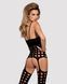 (SALE) Бодистокинг Obsessive Bodystocking G310 S/M/L, топ, чулки, подвязках, круглые вырезы SO7236 фото 2