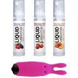 Набор из 3-х вкусов стимулирующего лубриканта Amoreane Med (3х10мл) и вибропули Adrien Lastic Pink Adrien Lastic  &mdash; фото