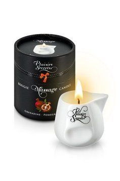 Массажная свеча Plaisirs Secrets Pomegranate (80 мл) подарочная упаковка, керамический сосуд SO1850 фото Купить   Plaisirs Secrets (Франція) 803 грн