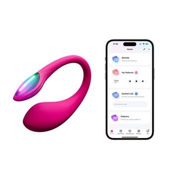 Смарт-виброяйцо Lovense Lush 4, очень мощное, быстрая зарядка, LED-подсветка Lovense  &mdash; фото
