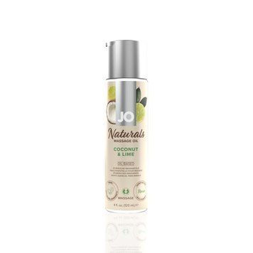 Массажное масло JO Naturals Massage Oil Coconut&Lime с натуральными эфирными маслами 120мл SO6164 фото Купить   JO (США) 553 грн