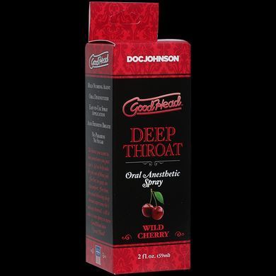 Спрей для мінету Doc Johnson GoodHead DeepThroat Spray - Wild Cherry 59 мл для глибокого мінету SO2800 фото Купити Спрей для мінету Doc Johnson GoodHead DeepThroat Spray - Wild Cherry 59 мл для глибокого мінету  Doc Johnson (США) 905 грн