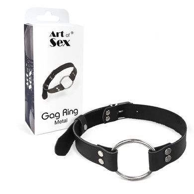 Кляп металеве кільце на ременях Art of Sex &ndash; Gag Ring Metal, чорний, натуральна шкіра SO6790 фото Купити Кляп металеве кільце на ременях Art of Sex &ndash; Gag Ring Metal, чорний, натуральна шкіра  Art of Sex  416 грн
