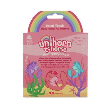 Вибратор-единорожка Unihorn - C Horse - Coral Throb, вагинально-клиторальная стимуляция SX2862 фото Купить   Unihorn (Великобританія) 2 586 грн