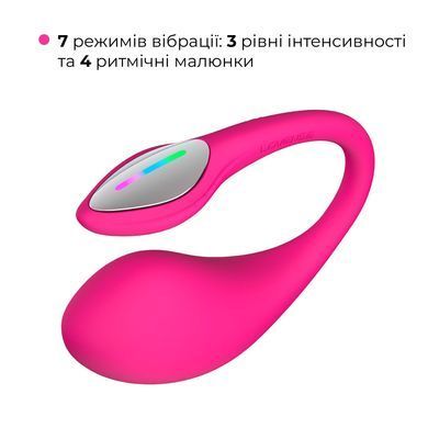 Смарт-виброяйцо Lovense Lush 4, очень мощное, быстрая зарядка, LED-подсветка Lovense  &mdash; фото