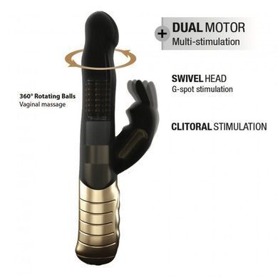 Вібратор-кролик Dorcel Baby Rabbit Gold 2.0 з перлинним масажем і головкою, що обертається SO4068 фото Купити Вібратор-кролик Dorcel Baby Rabbit Gold 2.0 з перлинним масажем і головкою, що обертається  Dorcel (Франція) 3 787 грн