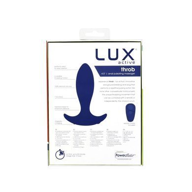Анальная пробка с пульсацией Lux Active &ndash; Throb &ndash; 4.5" Anal Pulsating Massager, пульт ДУ SO5571 фото Купить   Lux Active (Канада) 3 751 грн