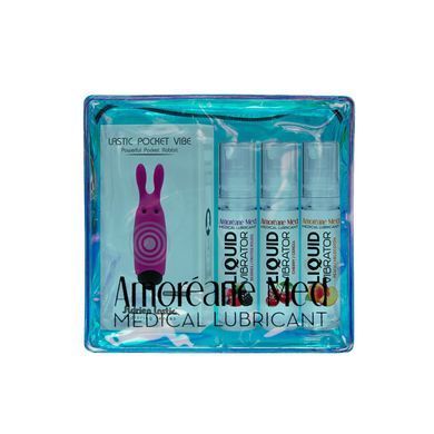 Набор из 3-х вкусов стимулирующего лубриканта Amoreane Med (3х10мл) и вибропули Adrien Lastic Pink SO4119 фото Купить   Adrien Lastic  1 736 грн