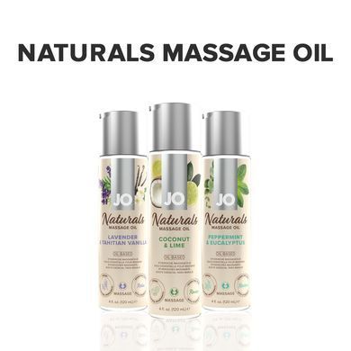 Масажна олія JO Naturals Massage Oil Coconut&Lime з натуральними ефірними оліями 120мл SO6164 фото Купити Масажна олія JO Naturals Massage Oil Coconut&Lime з натуральними ефірними оліями 120мл  JO (США) 553 грн