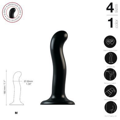 Насадка для страпона Strap-On-Me P&G-Spot Dildo, силикон, размер M SO9009 фото Купити Насадка для страпона Strap-On-Me P&G-Spot Dildo, силикон, размер M  Strap-On-Me (Франція) 1 986 грн