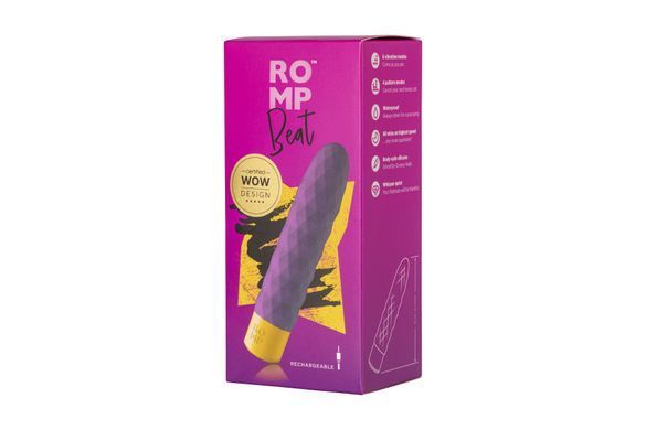 Мінівібратор Romp Beat, 4 вібро-патерни, 6 рівнів інтенсивності SO6950 фото Купити Мінівібратор Romp Beat, 4 вібро-патерни, 6 рівнів інтенсивності  Romp (Німеччина) 1 108 грн