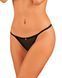 Прозорі стрінги з доступом Obsessive Celia Noir crotchless thong M/L &mdash; фото 3